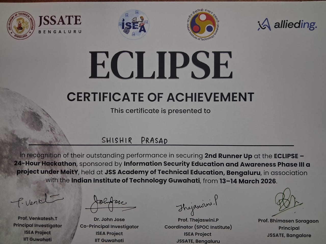 Certificate of Achievement